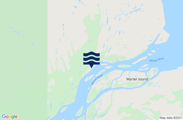 Carte des horaires des marées pour Winisk, Canada