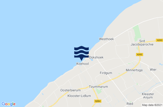 Carte des horaires des marées pour Wommels, Netherlands