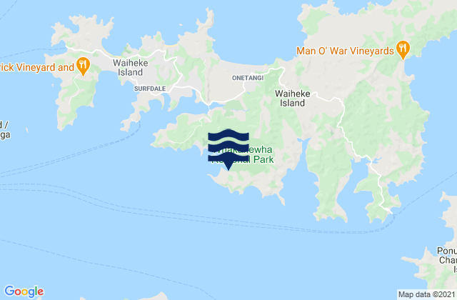Carte des horaires des marées pour Woodside Bay, New Zealand