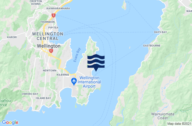 Carte des horaires des marées pour Worser Bay, New Zealand