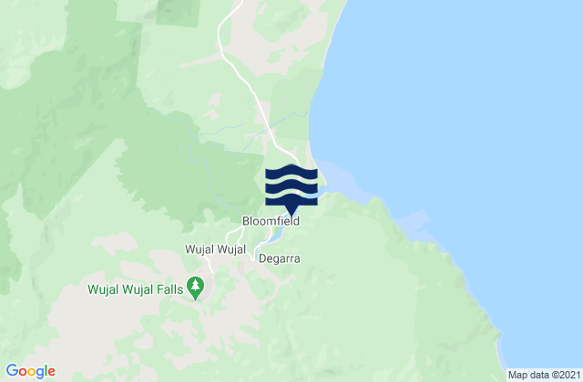 Carte des horaires des marées pour Wujal Wujal, Australia