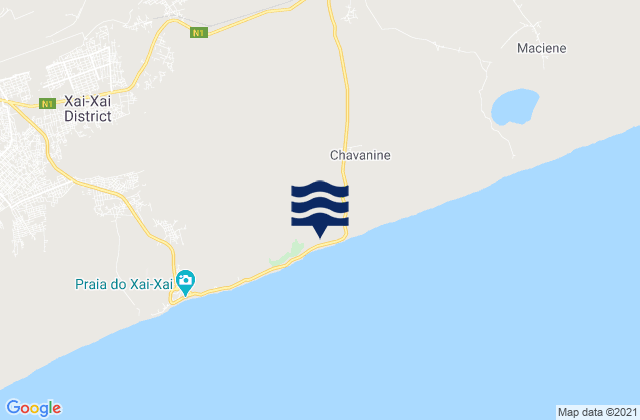 Carte des horaires des marées pour Xai-Xai District, Mozambique