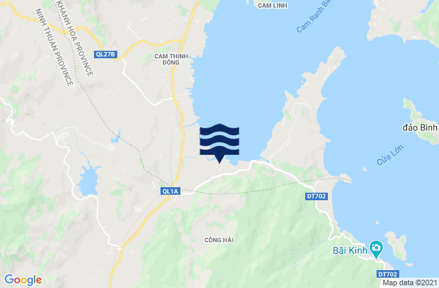 Carte des horaires des marées pour Xã Công Hải, Vietnam