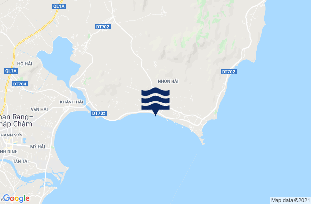 Carte des horaires des marées pour Xã Nhơn Hải, Vietnam
