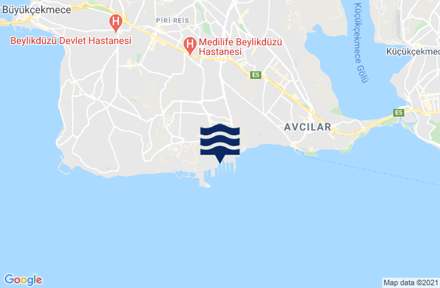 Carte des horaires des marées pour Yakuplu, Turkey