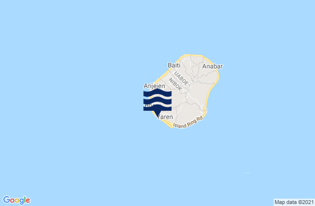 Carte des horaires des marées pour Yaren, Nauru