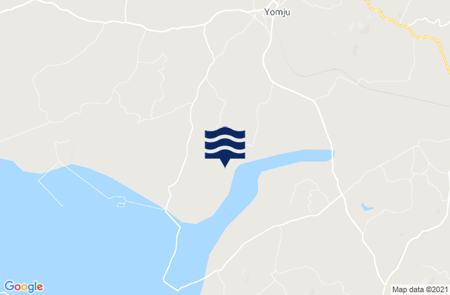 Carte des horaires des marées pour Yŏmju-ŭp, North Korea