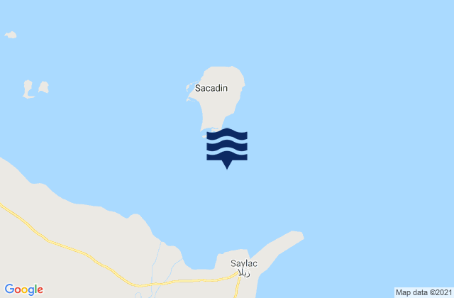 Carte des horaires des marées pour Zeila Gulf of Aden, Somalia