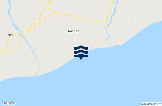 Carte des horaires des marées pour Zumalai, Timor Leste