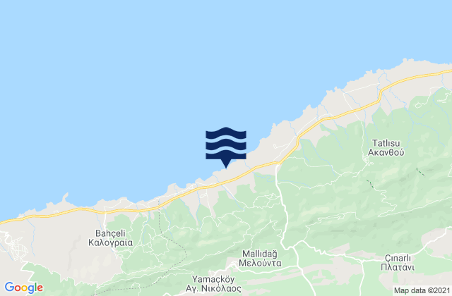 Carte des horaires des marées pour Ártemi, Cyprus