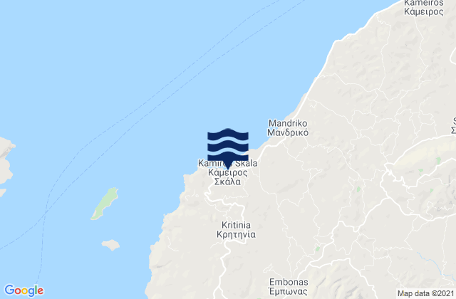 Carte des horaires des marées pour Émponas, Greece