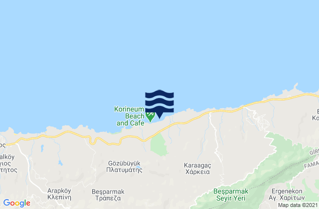 Carte des horaires des marées pour Éxo Metóchi, Cyprus