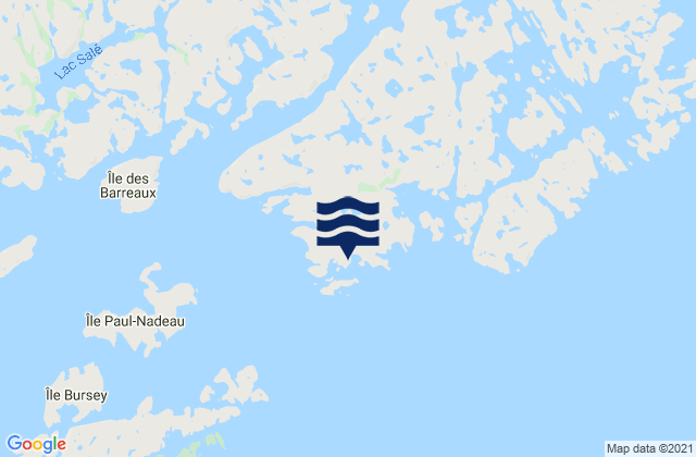Carte des horaires des marées pour Île Maurice, Canada