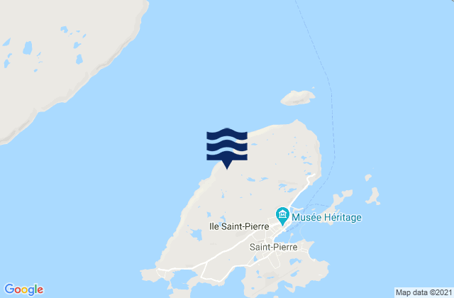 Carte des horaires des marées pour Île Saint-Pierre, Saint Pierre and Miquelon