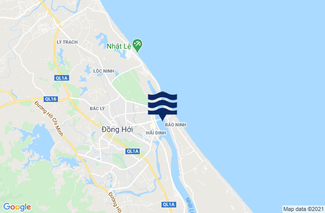 Carte des horaires des marées pour Đồng Hới, Vietnam