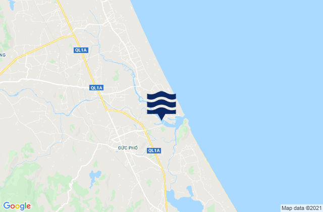 Carte des horaires des marées pour Đức Phổ, Vietnam