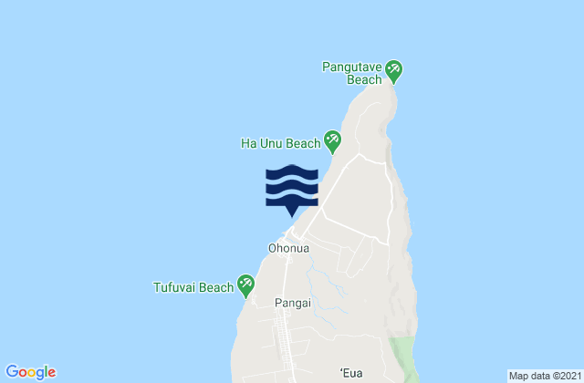 Carte des horaires des marées pour ‘Ohonua, Tonga