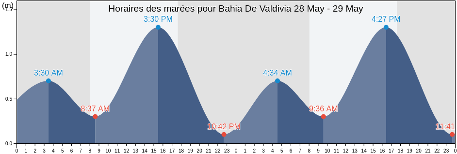 Horaires des marées pour Bahia De Valdivia, Los Ríos Region, Chile