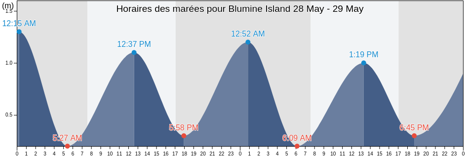 Horaires des marées pour Blumine Island, New Zealand