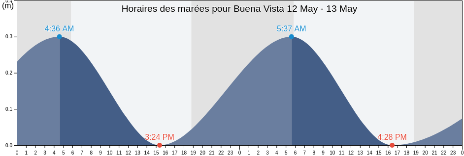 Horaires des marées pour Buena Vista, Ancones Barrio, Arroyo, Puerto Rico