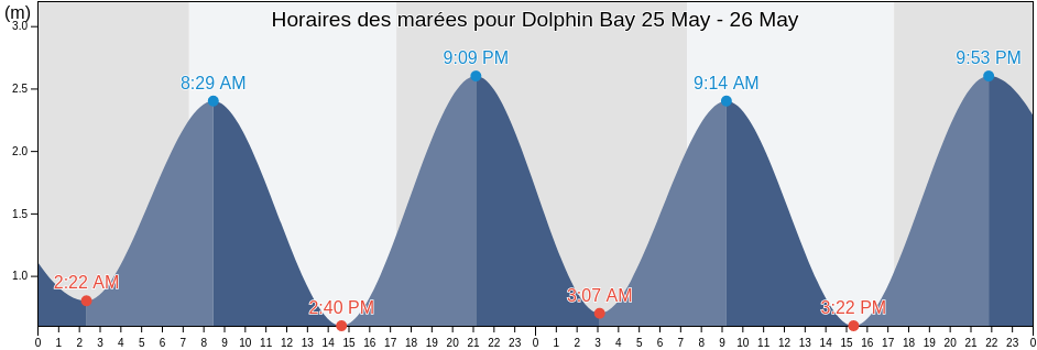 Horaires des marées pour Dolphin Bay, Auckland, New Zealand