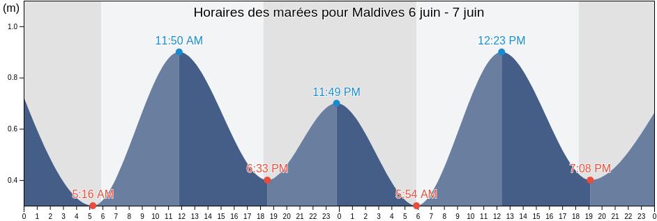 Horaires des marées pour Maldives
